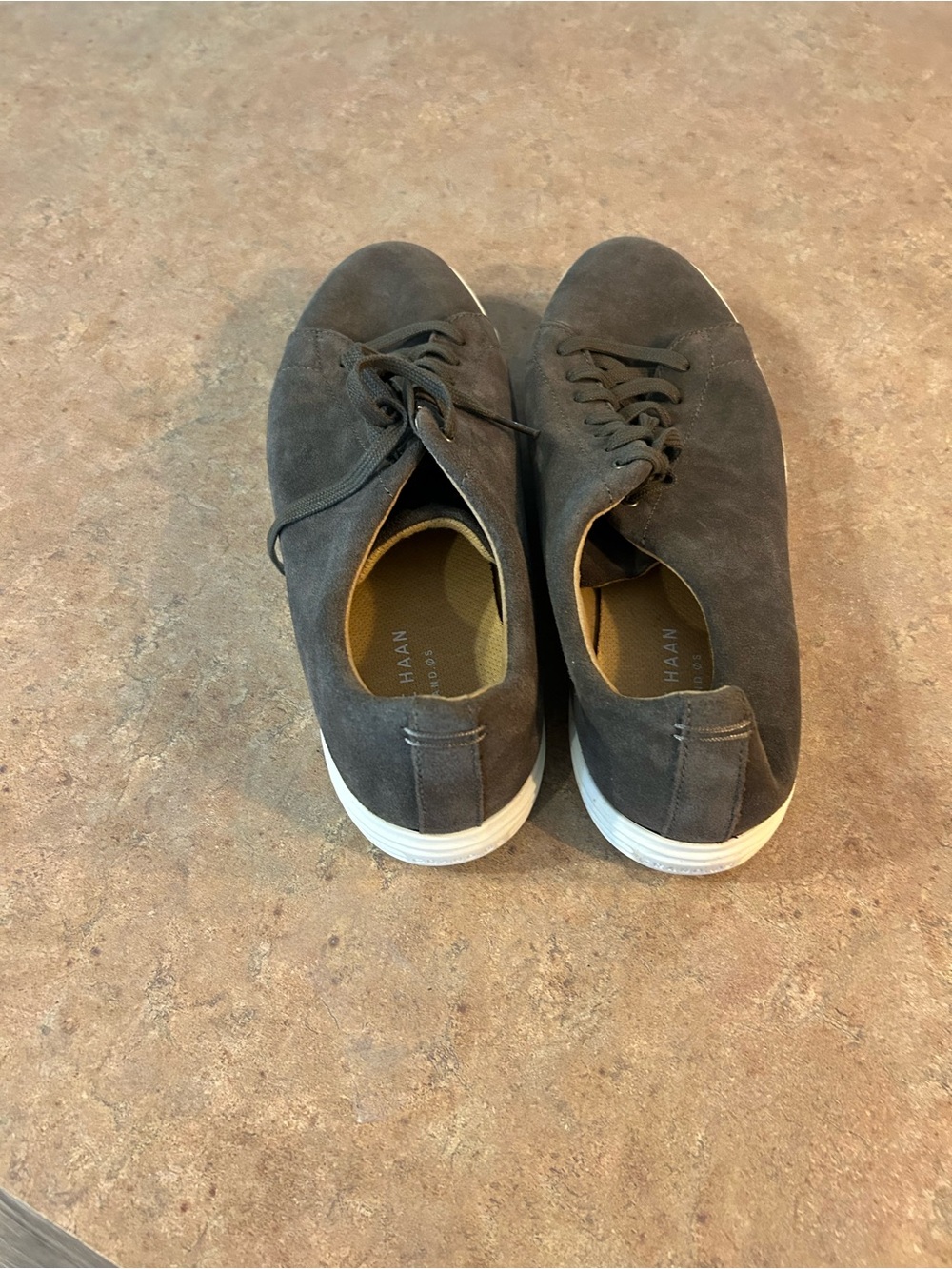 Cole Haan Men’s army green Suede Lace-Up Sneakers